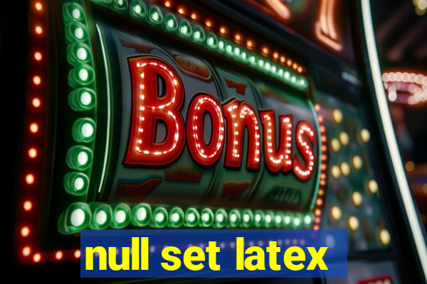 null set latex